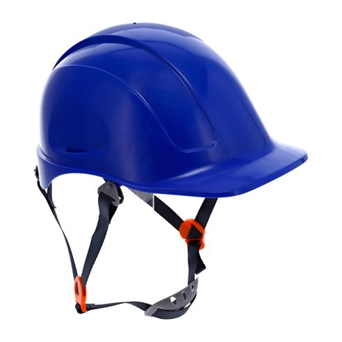 Casco dieléctrico azul con tafilete 6 apoyos ratchet Zubiola