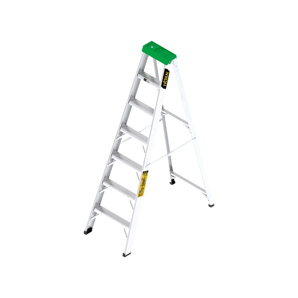 Escalera Tijera Aluminio Horn 7 Pies 2.1mt Tipo 2  / 102kl