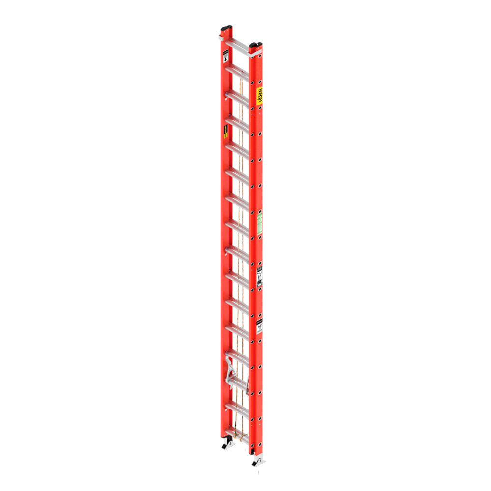 Escalera De Extensión 2 Cuerpos Fibra De Vidrio 32 Peldaños 9mt