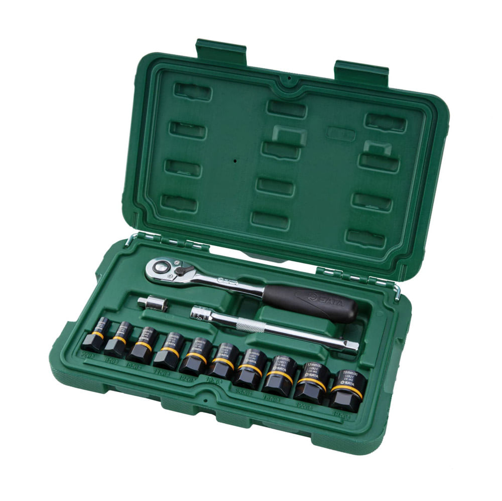 Extractor Para Tornillos Deformados 13 Piezas Sata De 1/4 a 3/8 ST09137SJ