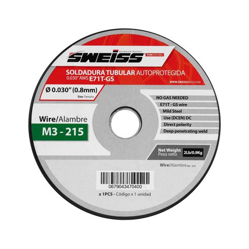 Soldadura Sweiss M3 215 Mig 0.30 E71T Rollo X 1 Kl