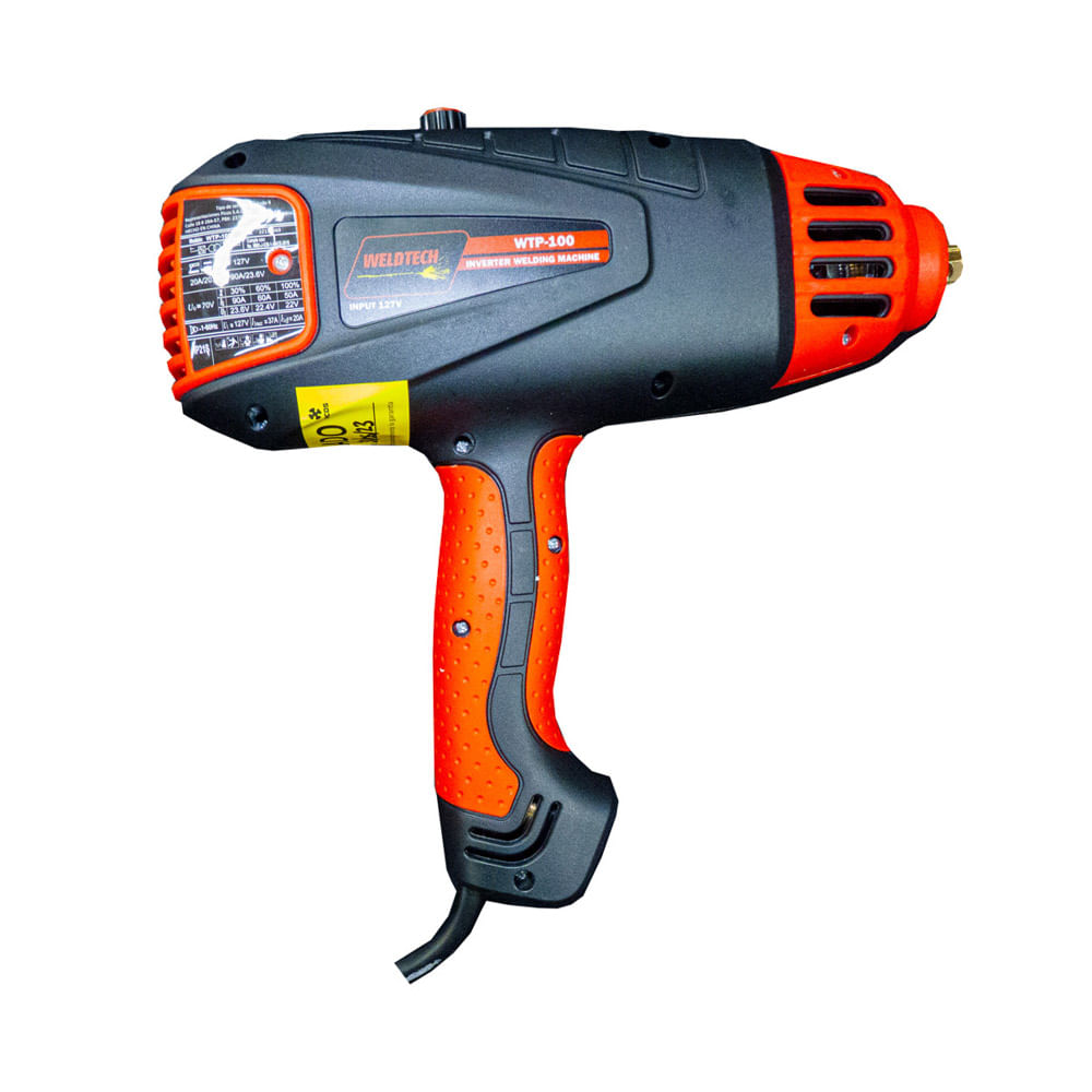 Soldador Inversor Weldtech Tipo Pistola 20 90A Wtp100 110V Rojo