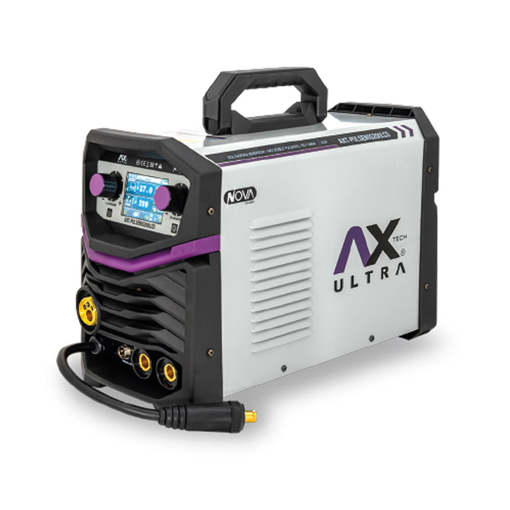 Soldador Inversor AxTech Mig/Tig/Plasma/Mma 200A 110/220V+Careta