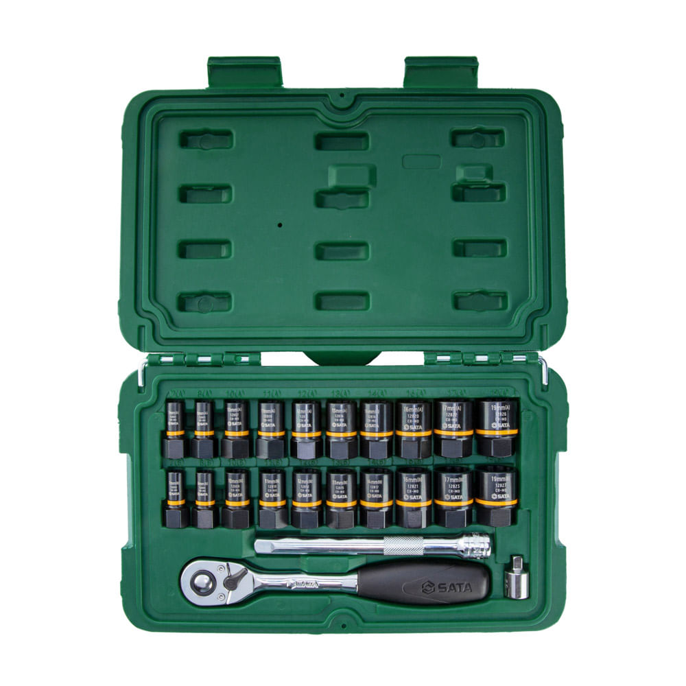 Extractor Para Tornillos Deformados Sata 1/4 a 3/8 23 Piezas ST09138