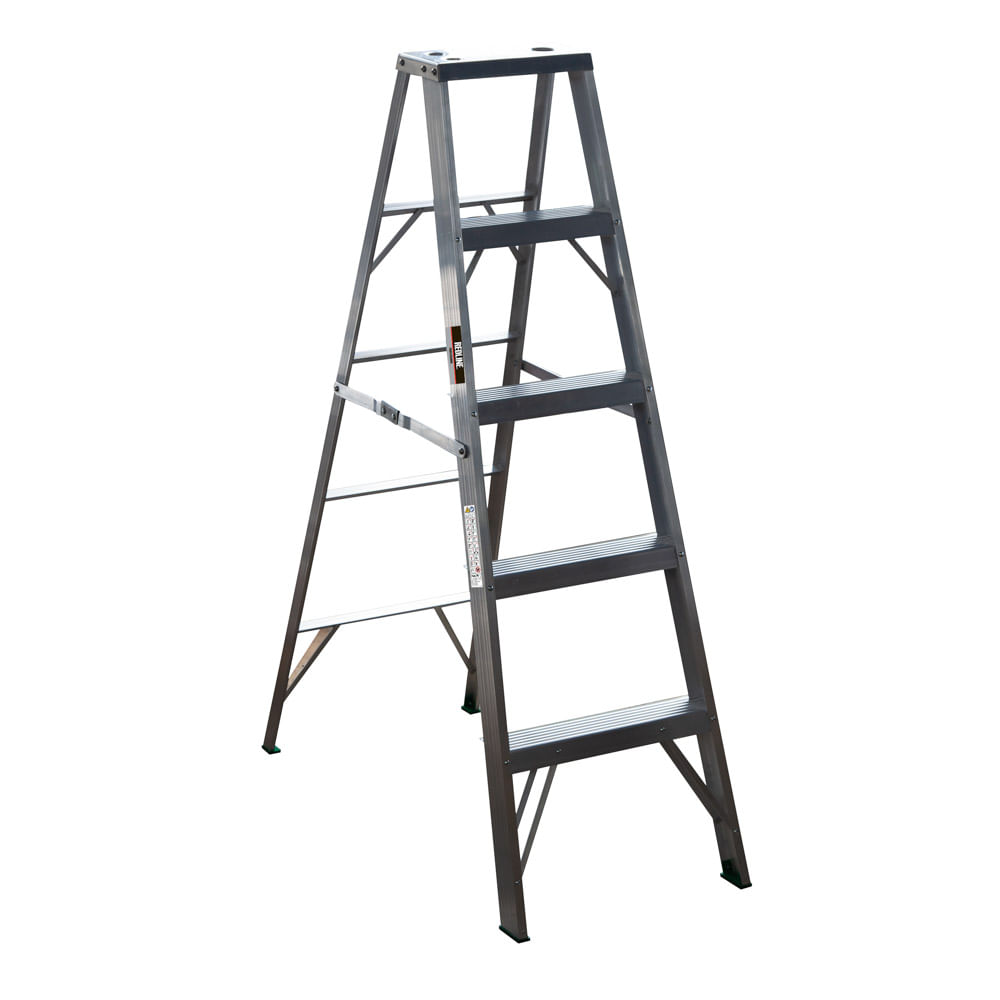Escalera tijera en aluminio 5 peldaños 1.5 mt Overhaulin