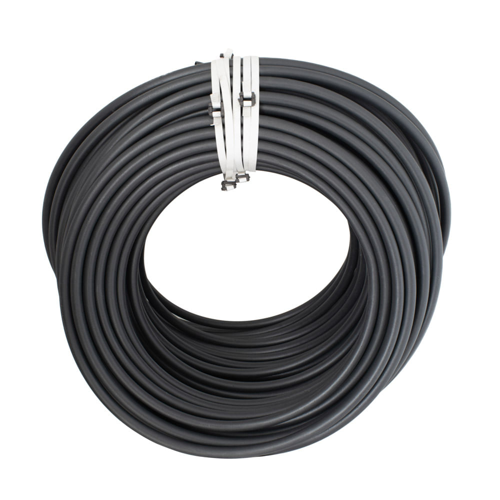 Manguera polietileno negro 1/2" x 100mt calibre 14