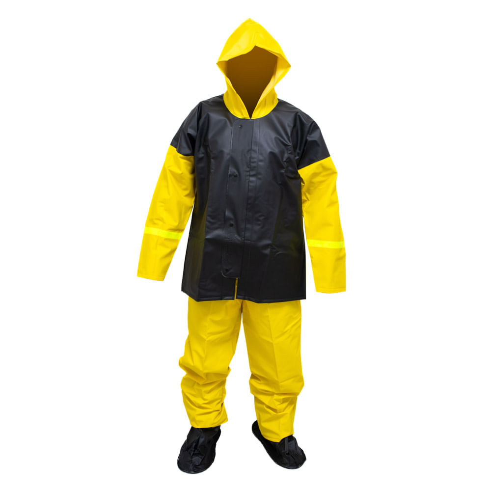 Impermeable Moto/Clista Amar/Negro C/Botas  T/Xl 35/Mic