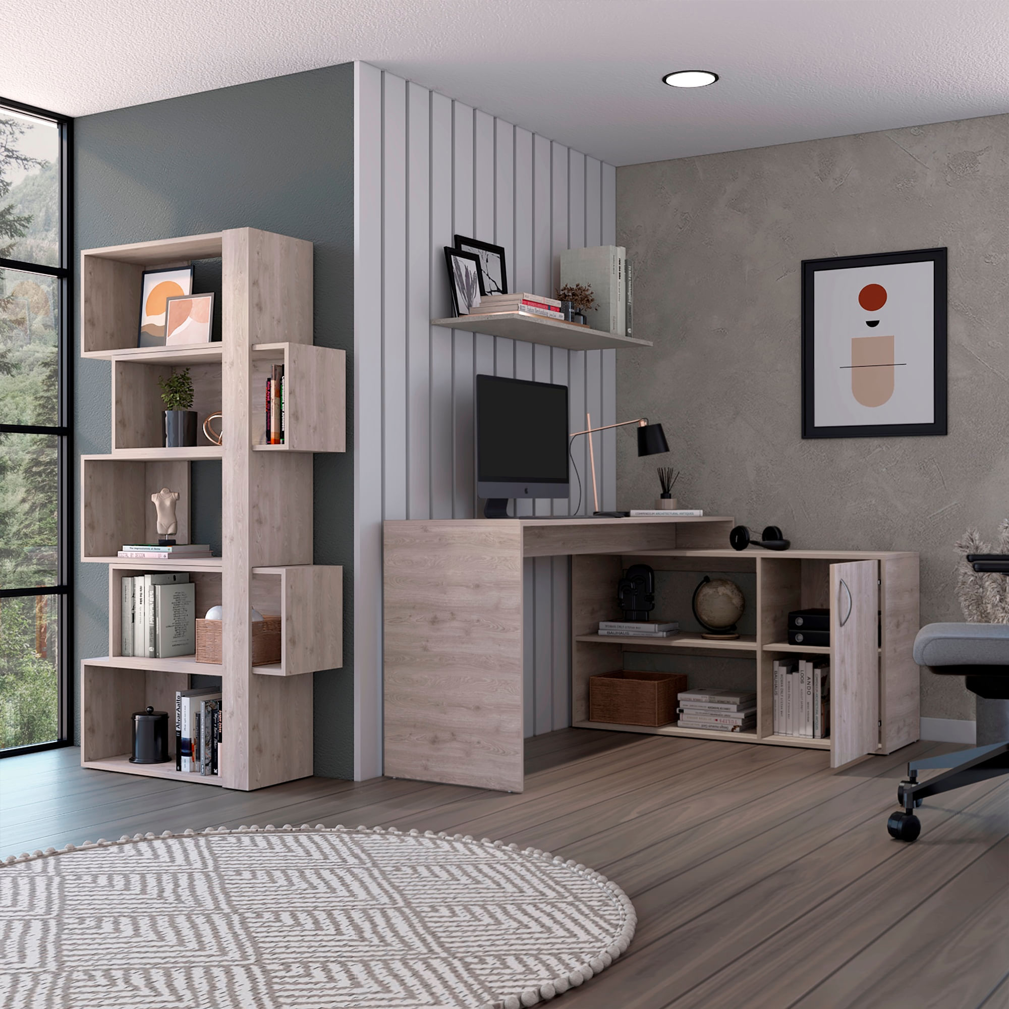 Combo Estudio Cambridge HomeCollection Ceniza