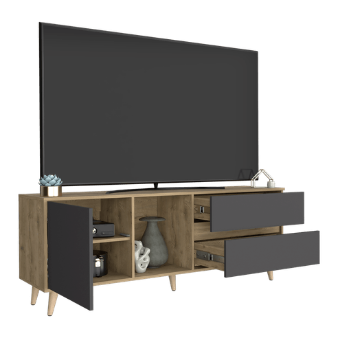 Rack Para TV 65'' Salem RTA Macadamia Plomo