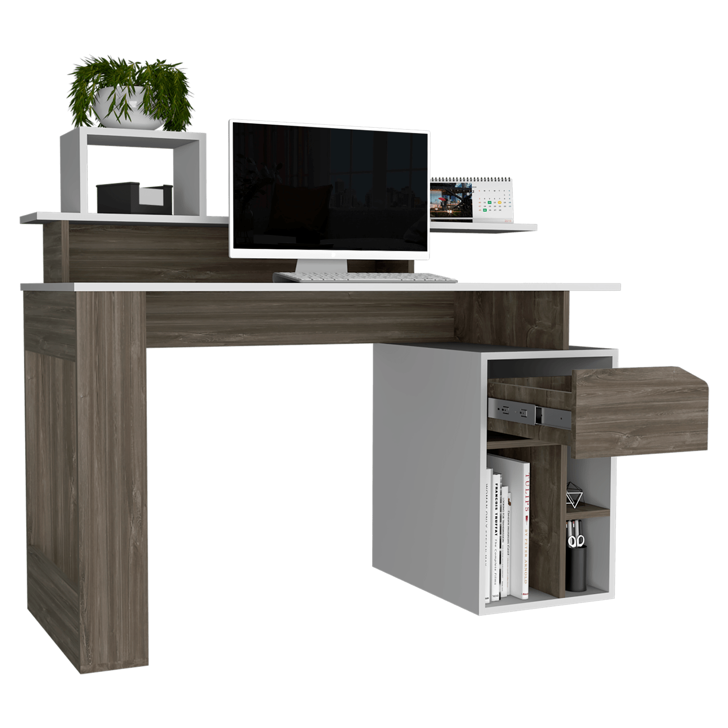 Escritorio Monet RTA Blanco + Siena