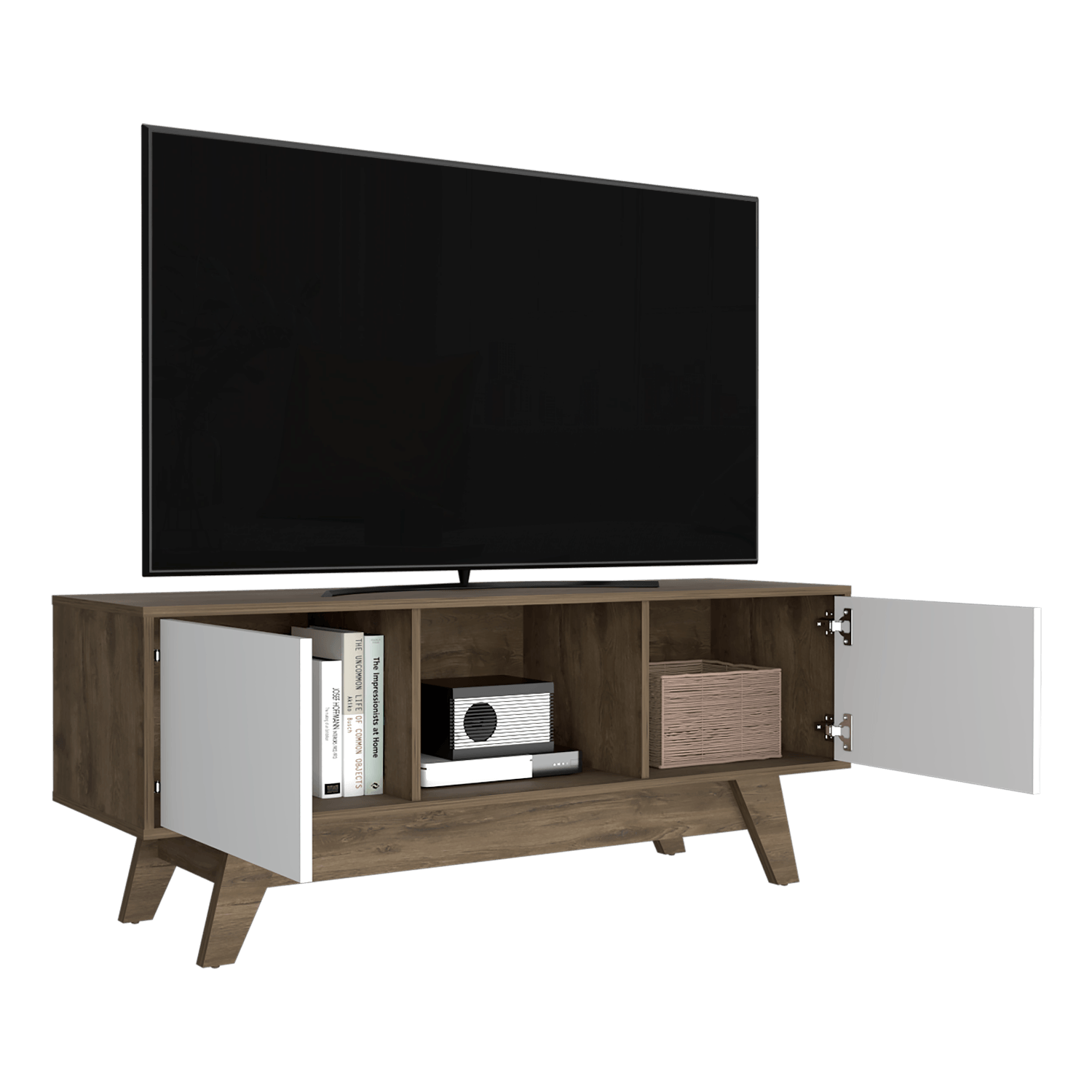 Rack para TV 55'' Romero Finlandek Bellota Blanco
