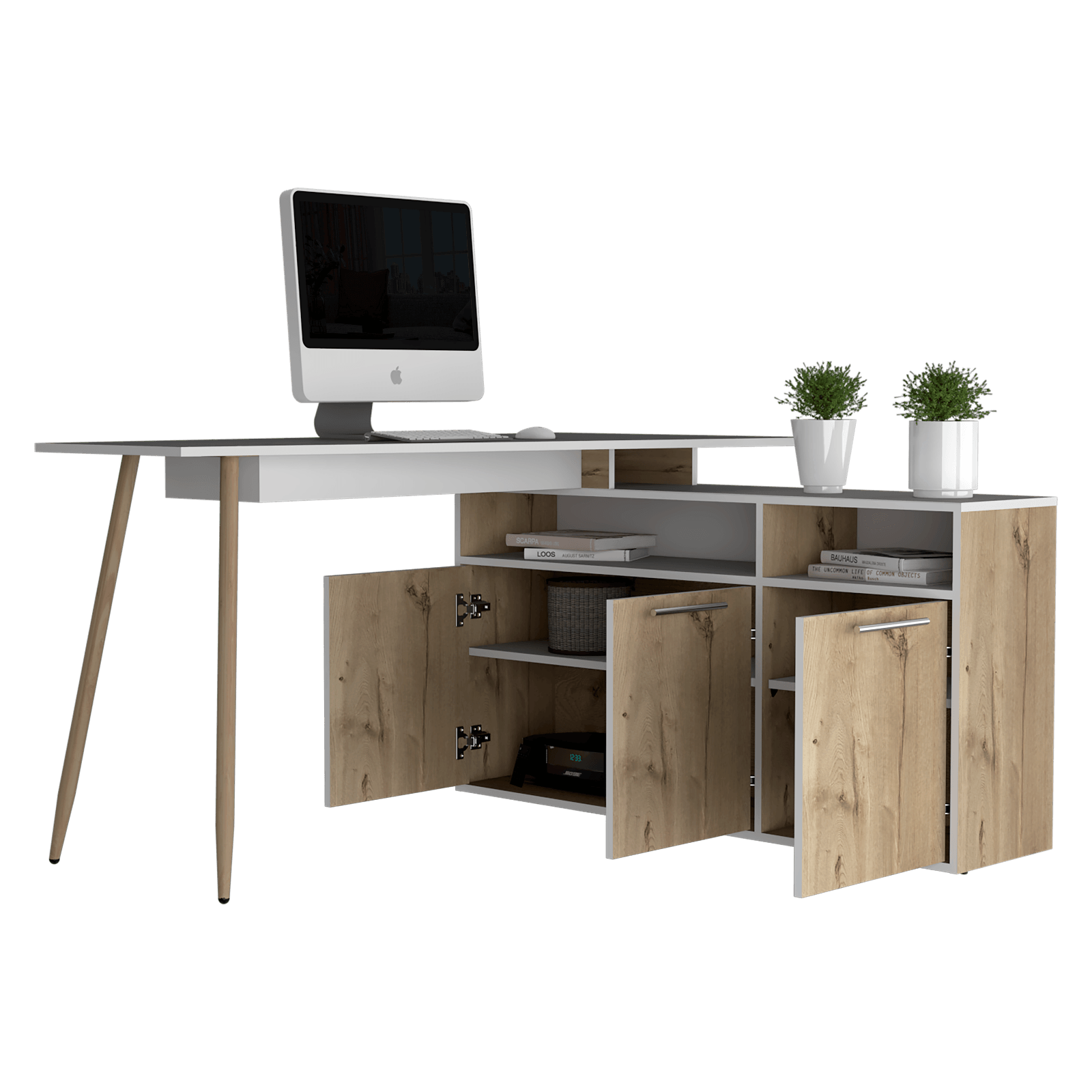 Escritorio Singapur 130 RTA Duna +  Blanco