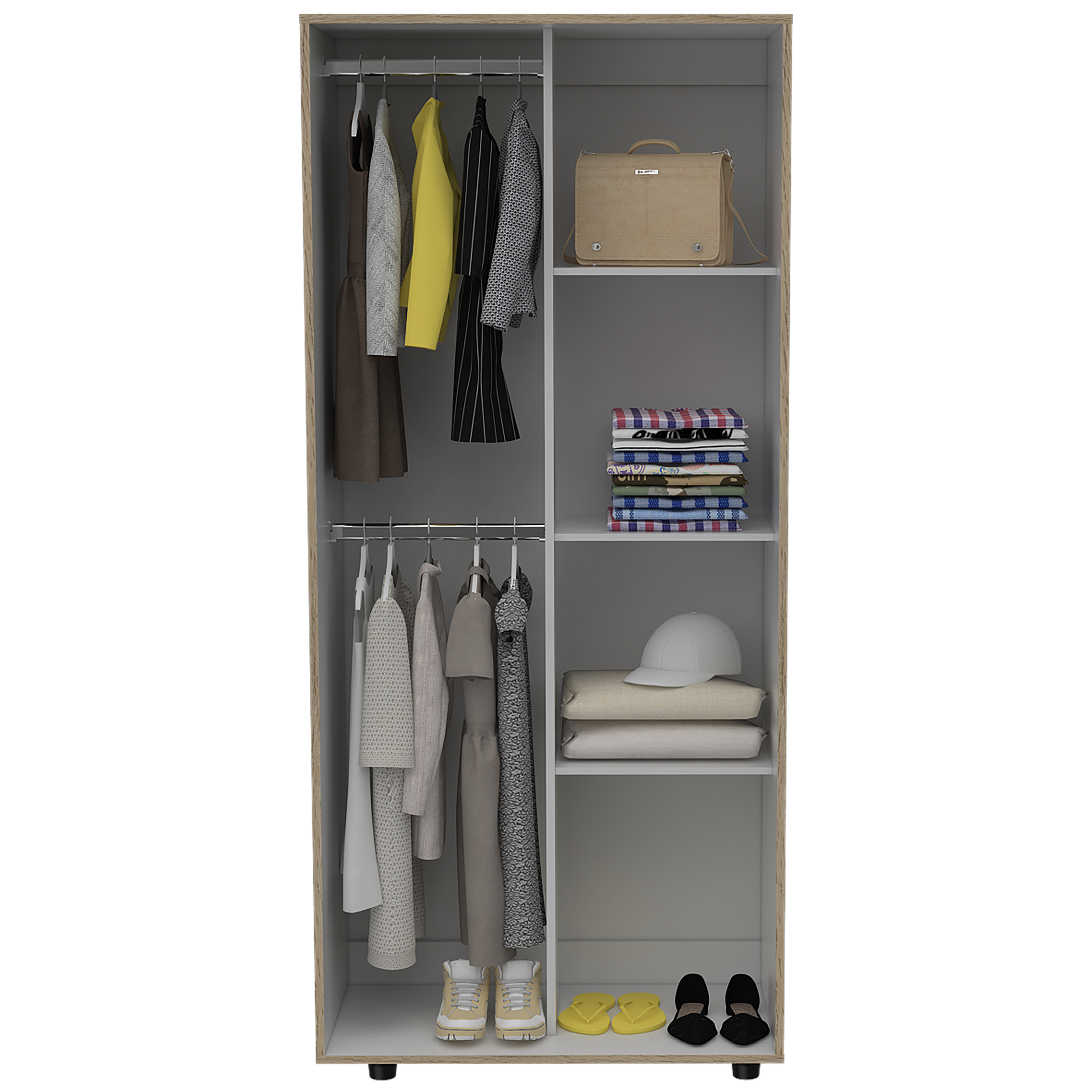 Closet Tera RTA 180 X 80 X 48 RTA Rovere + Blanco
