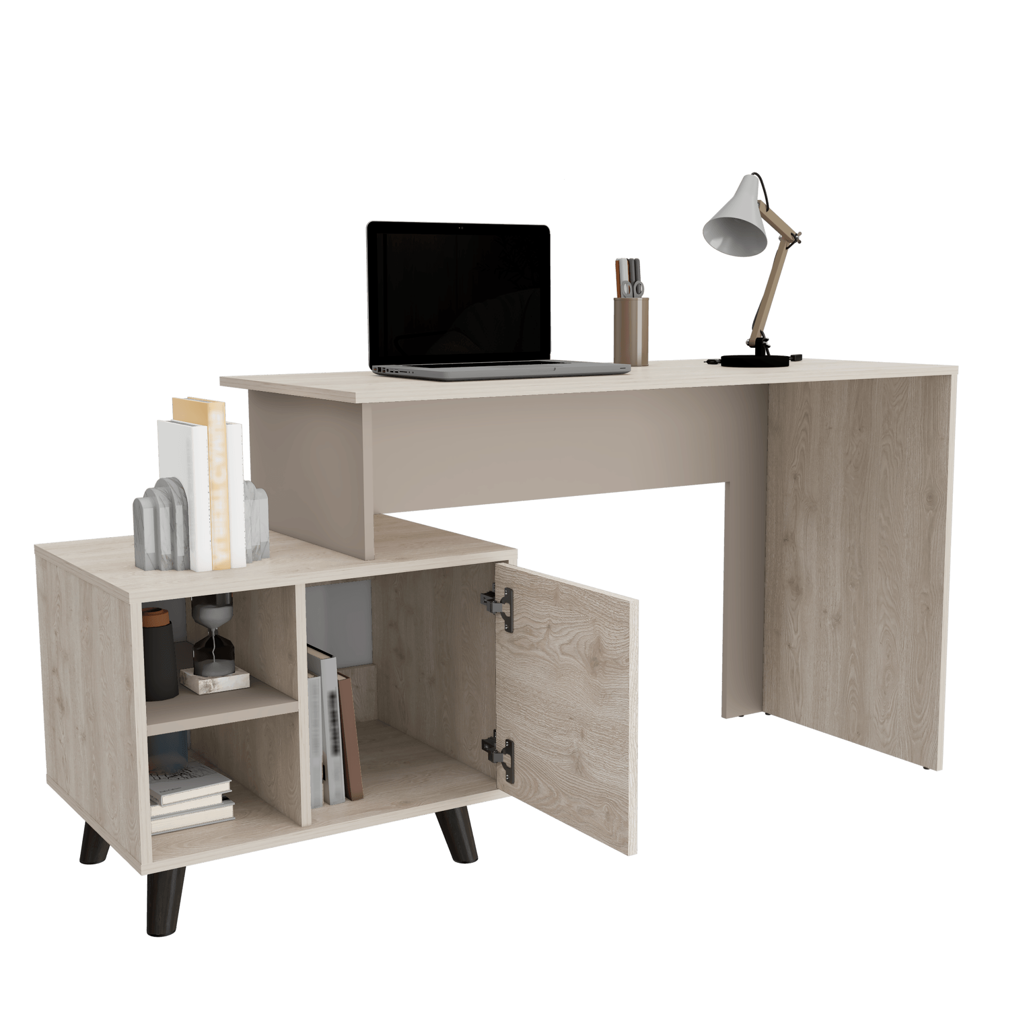 Escritorio Leira 150 1Puerta 75X151 RTA Ceniza Taupe