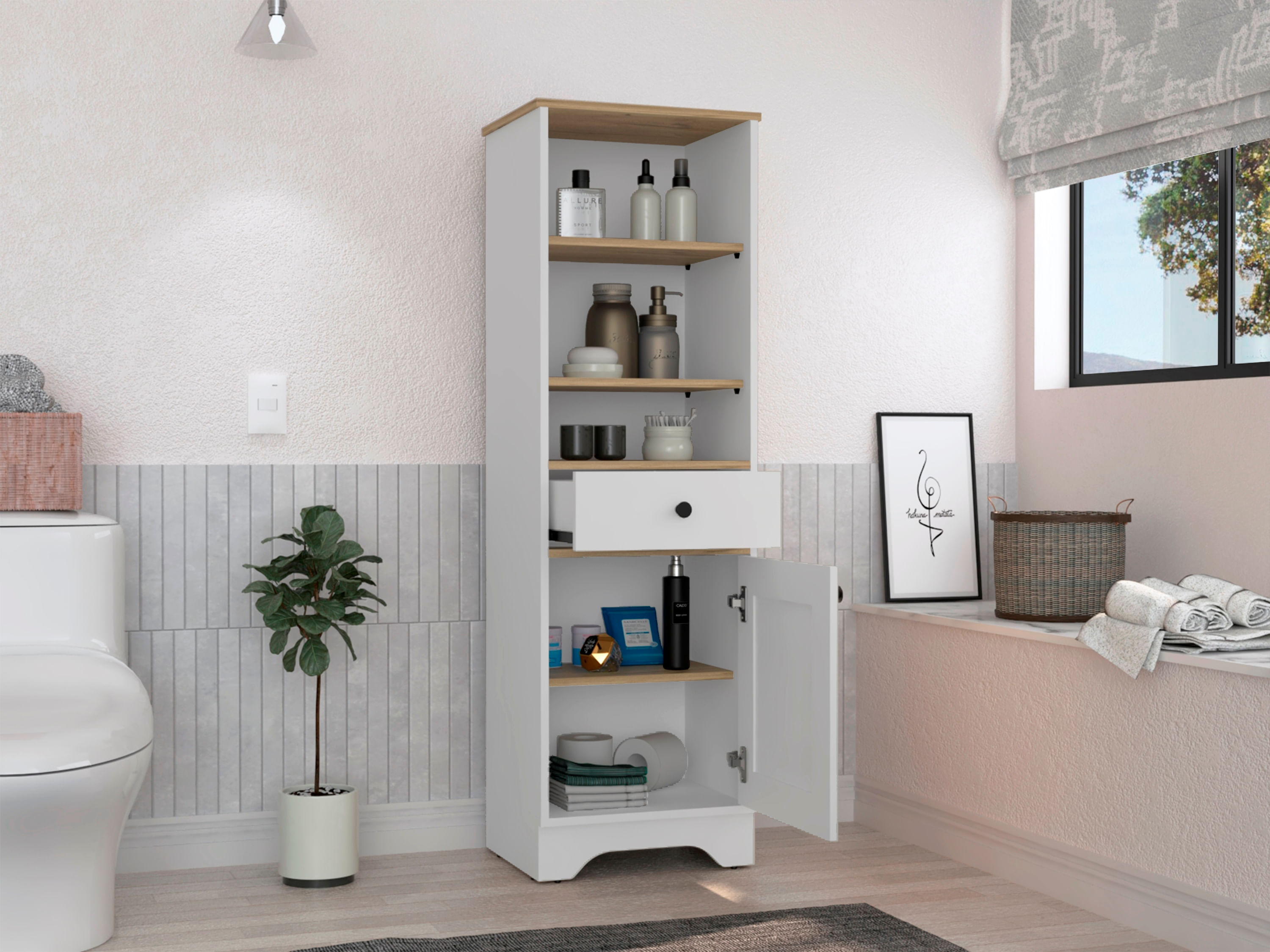Mueble Organizador de Baño St Cloud RTA Duna + Blanco