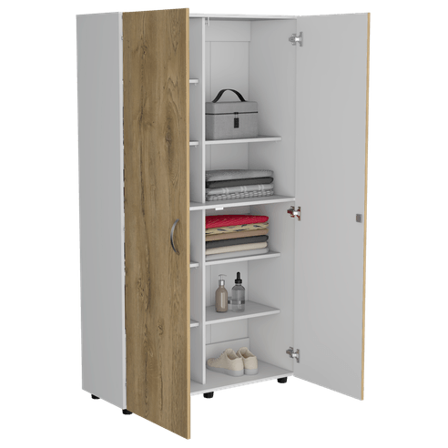 CLOSET DOPIO 180X100X40 RTA Blanco Macadamia