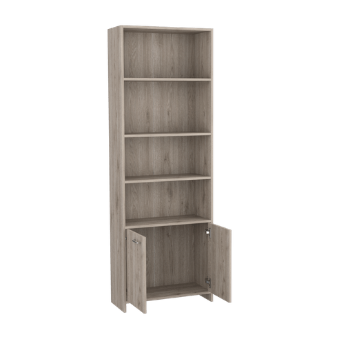 Biblioteca Lisa 180 Con Puertas RTA Ceniza