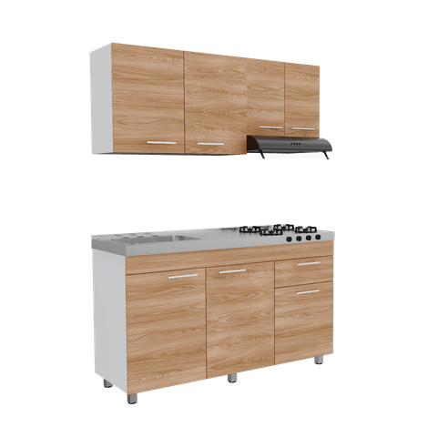 Cocina Bazagli 150 IZQ RTA Blanco FresnoEu