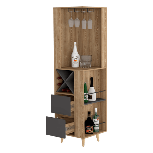 Bar Esquinero Salem 180X50X50 RTA Miel Plomo