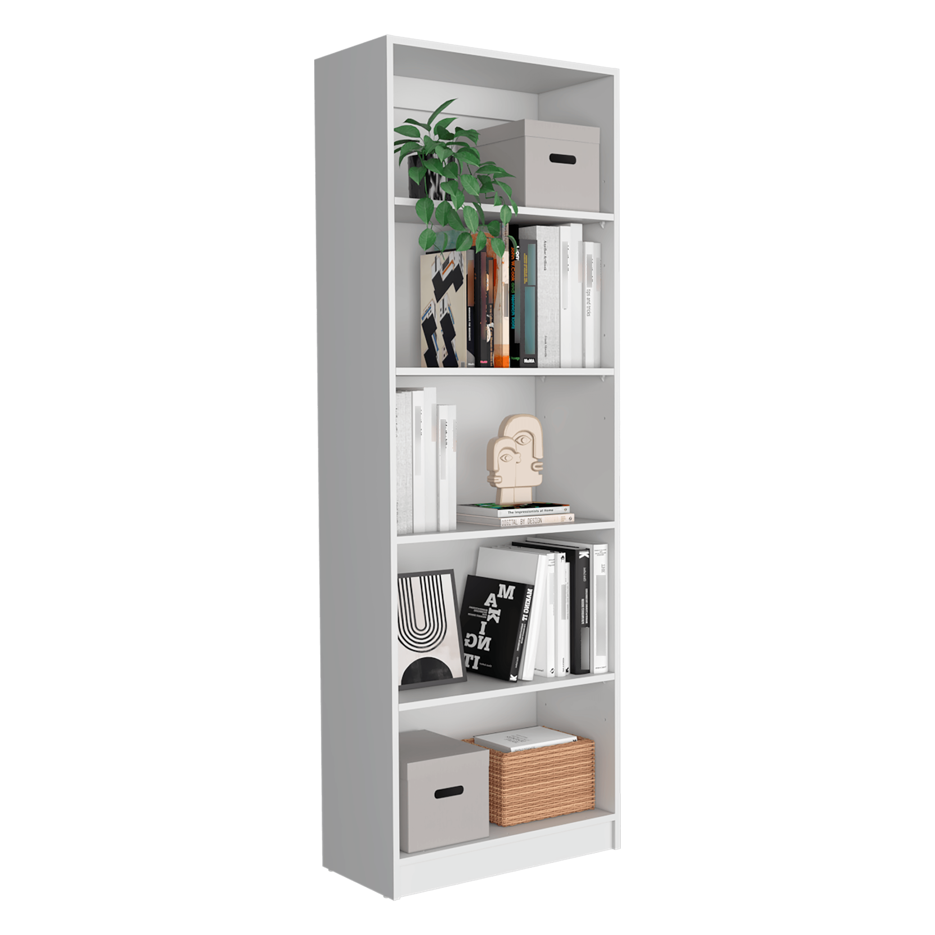 Estante Home E3 5 Espacios 180 X 62 RTA Blanco