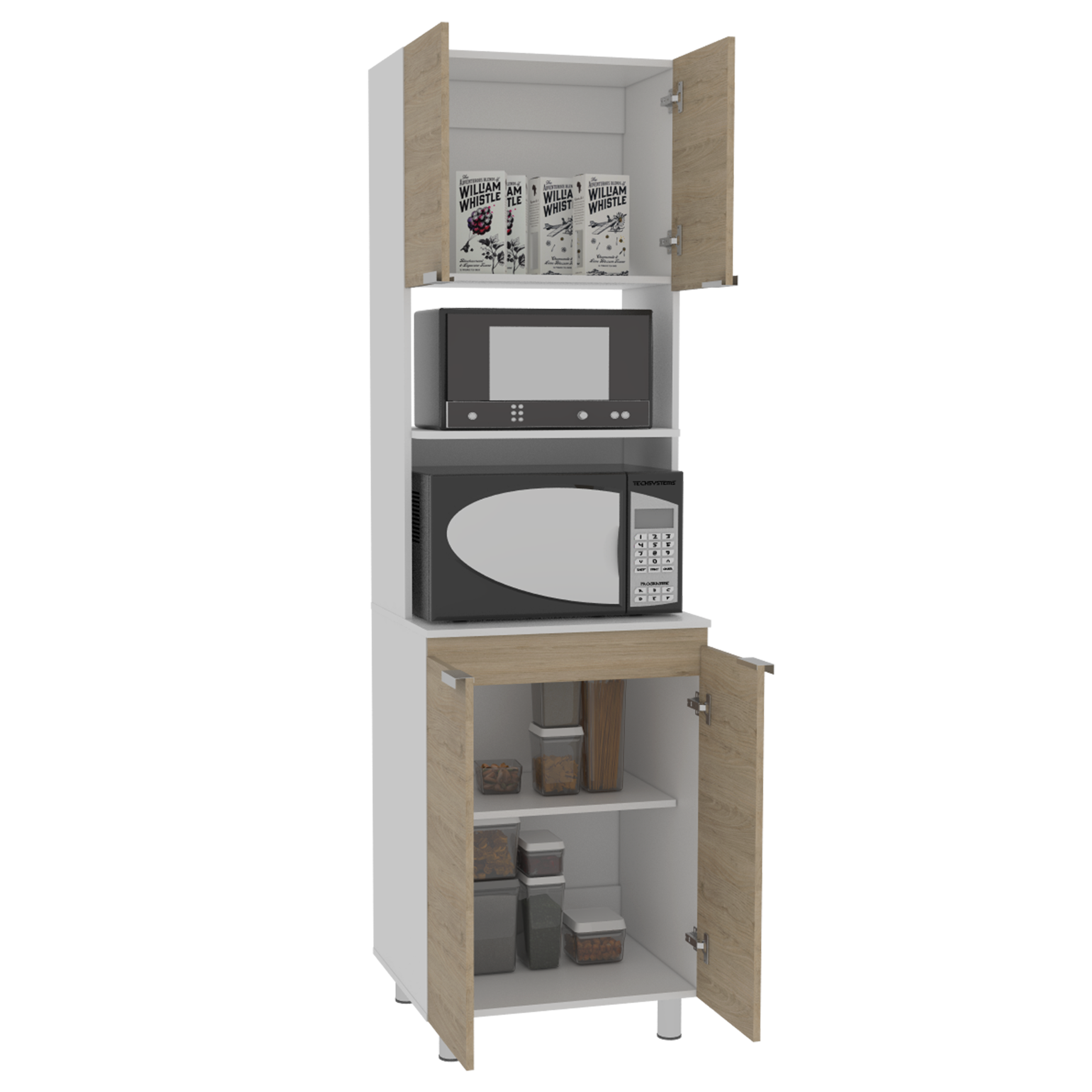 Mueble Microondas Fendi RTA Blanco Rovere