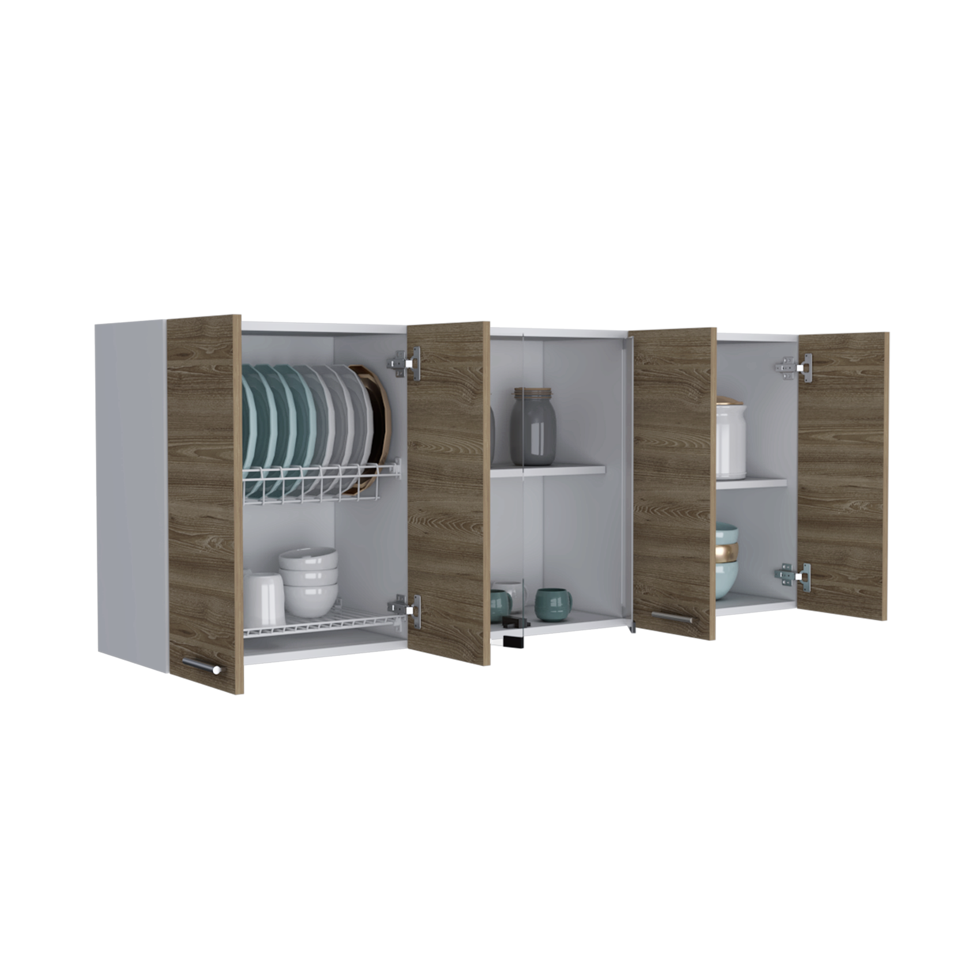 Gabinete Superior 150 Vidrio color Blanco