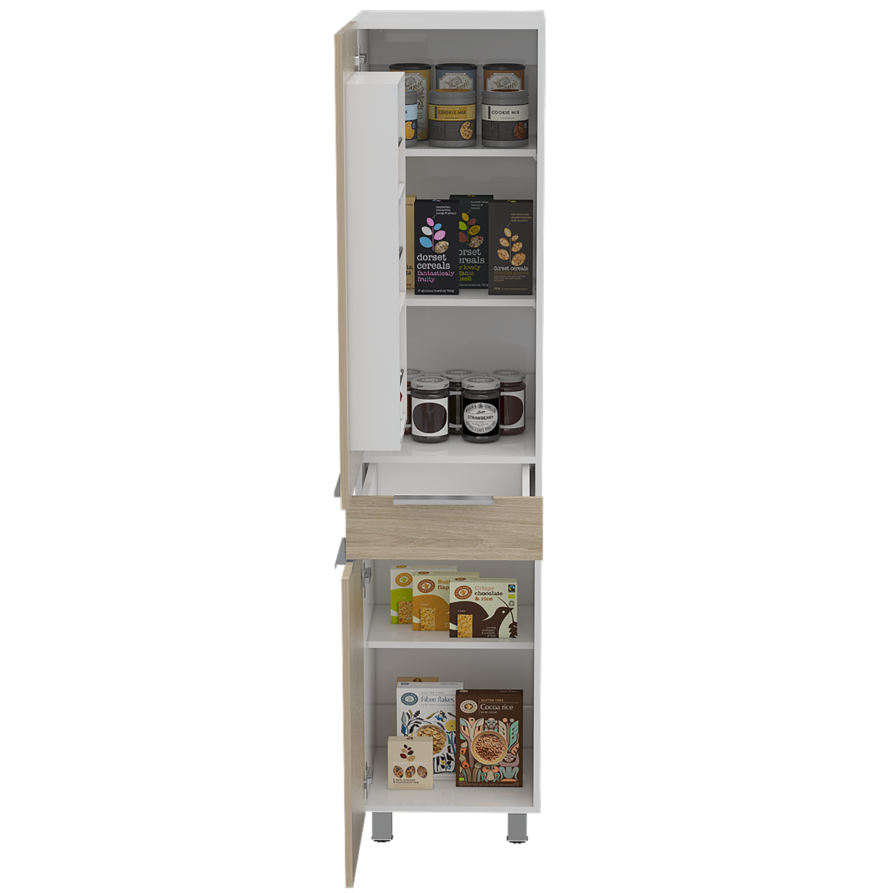 Mueble Alacena Melia 180 RTA Blanco + Rovere