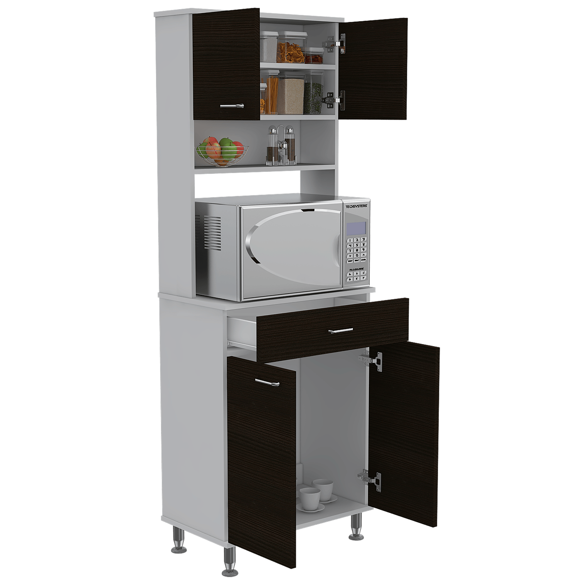 Mueble Cocina Kitchen 60 RTA Blanco + Wengue