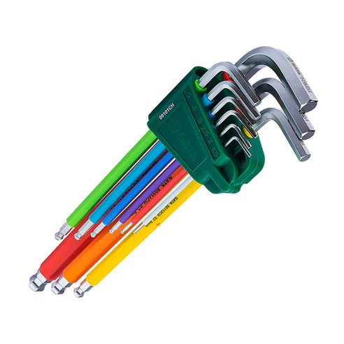 Juego de llaves hexagonales Sata con punta bola 1.5 a 10 mm ST09101CHBSJ