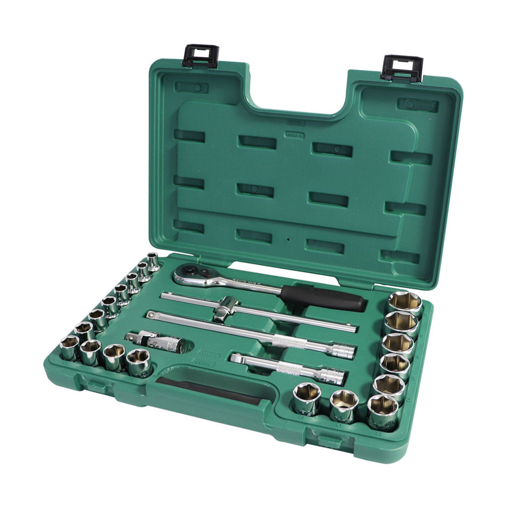 Juego Copas Sata 9-32 Mm Cuadrante 1/2" 24 Piezas 6 Puntas ST09060-6SJ(1)