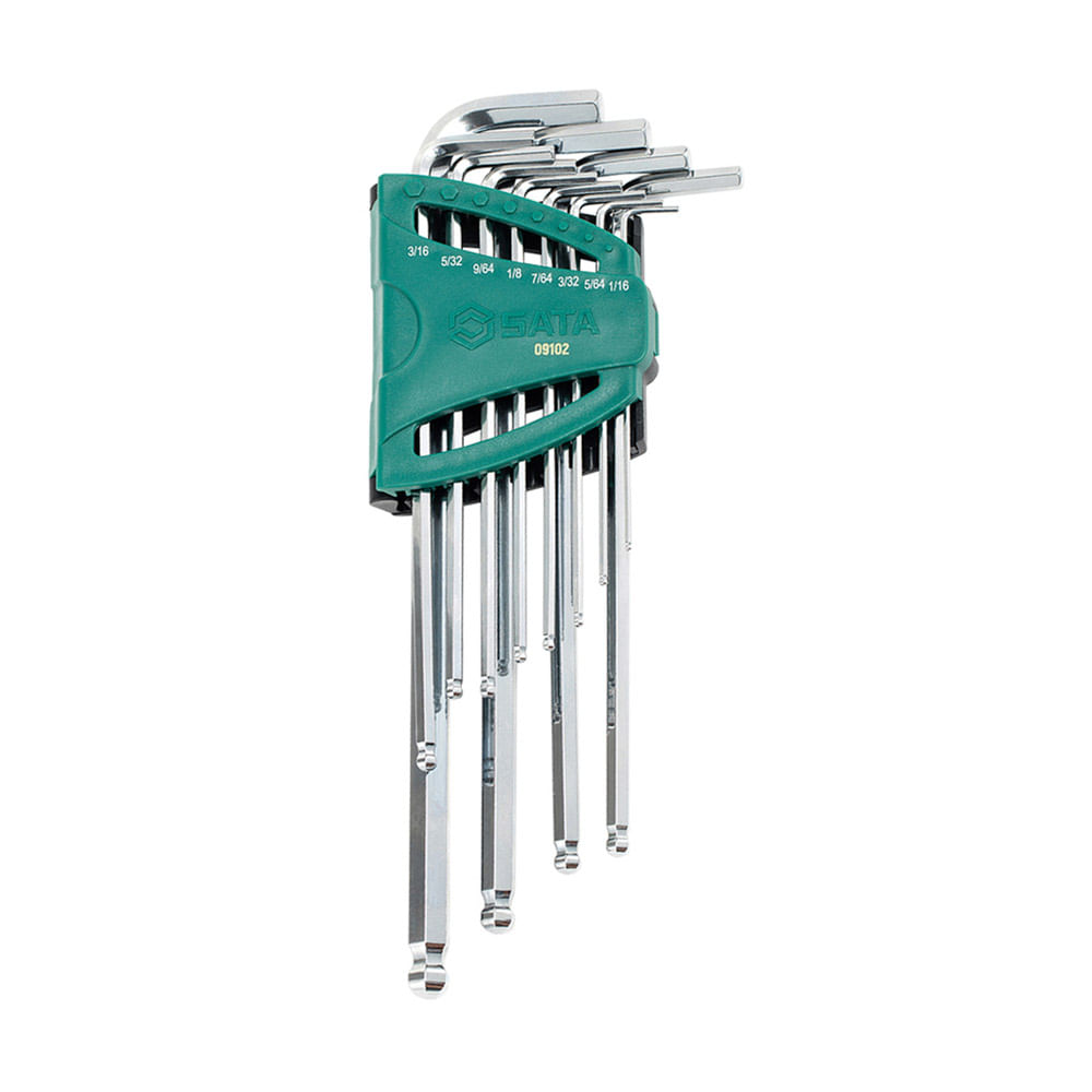 Juego Llaves Hexagonas Sata 1/16 A 3/8 12 Piezas Extra Largas ST09102SJ (6)