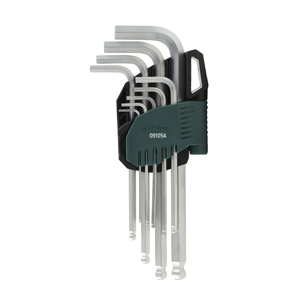 Juego Llaves Hexagonas Sata 1,5 A 10 Mm 9 Piezas bola Larga ST09105ASJ