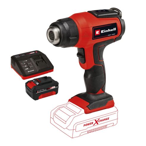 Pistola De Calor Inalámbrica 18V Incluye 1 Batería 4.0 Ah Y Cargador Einhell TE-HA 18 Li KIT