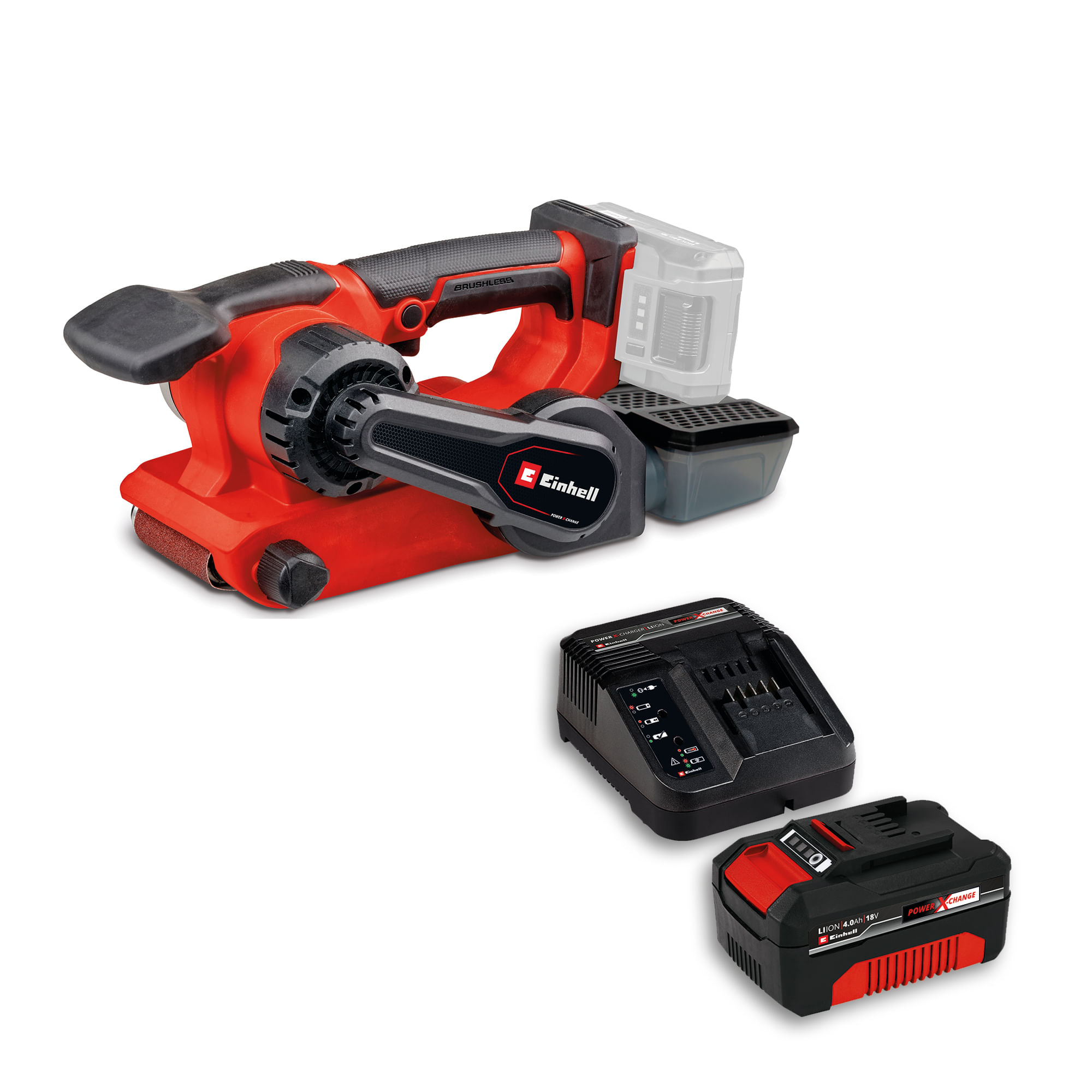 Lijadora De Banda Inalámbrica 18V Incluye 1 Batería 4.0 Ah Y Cargador Einhell TP-BS 18/457 Li BL KIT