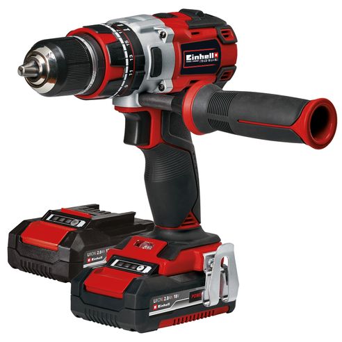 Taladro Percutor 1/2 Inalámbrico Brushless 18V 60 Nm Incluye 2 Baterías 2,0 Ah Y Cargador Einhell TE-CD 18 Li-i BL KIT