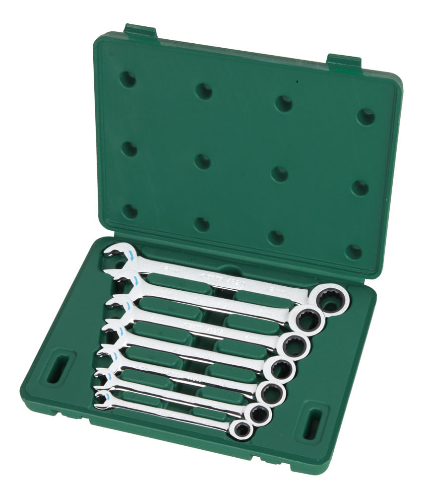Juego Llaves Mixtas Tipo Ratchet de 8 a 18mm 7 Piezas Sata ST09024SJ
