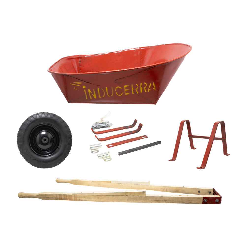 Carretilla 7 pies desarmada llanta antipinchazo inducerra