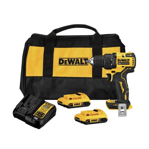 Taladro Atornillador De 1/2" 20V Max* Atomic Brushless + 2Bat + Cargador + Maletín Dewalt DCD708D2-B3