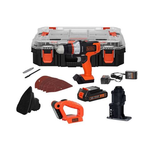 Taladro Matrix Inalámbrico 4 en 1 20v Black + Decker Mtx20k4-b3