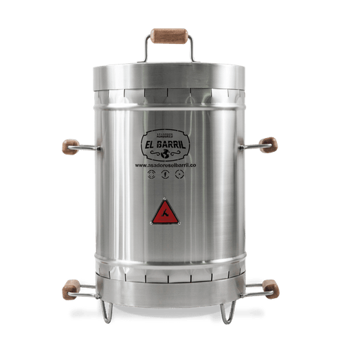Barril Asador Premium Acero Inoxidable Pequeño 15-20 Lbs quirúrgico 304 calibre 16 (12-15 personas)