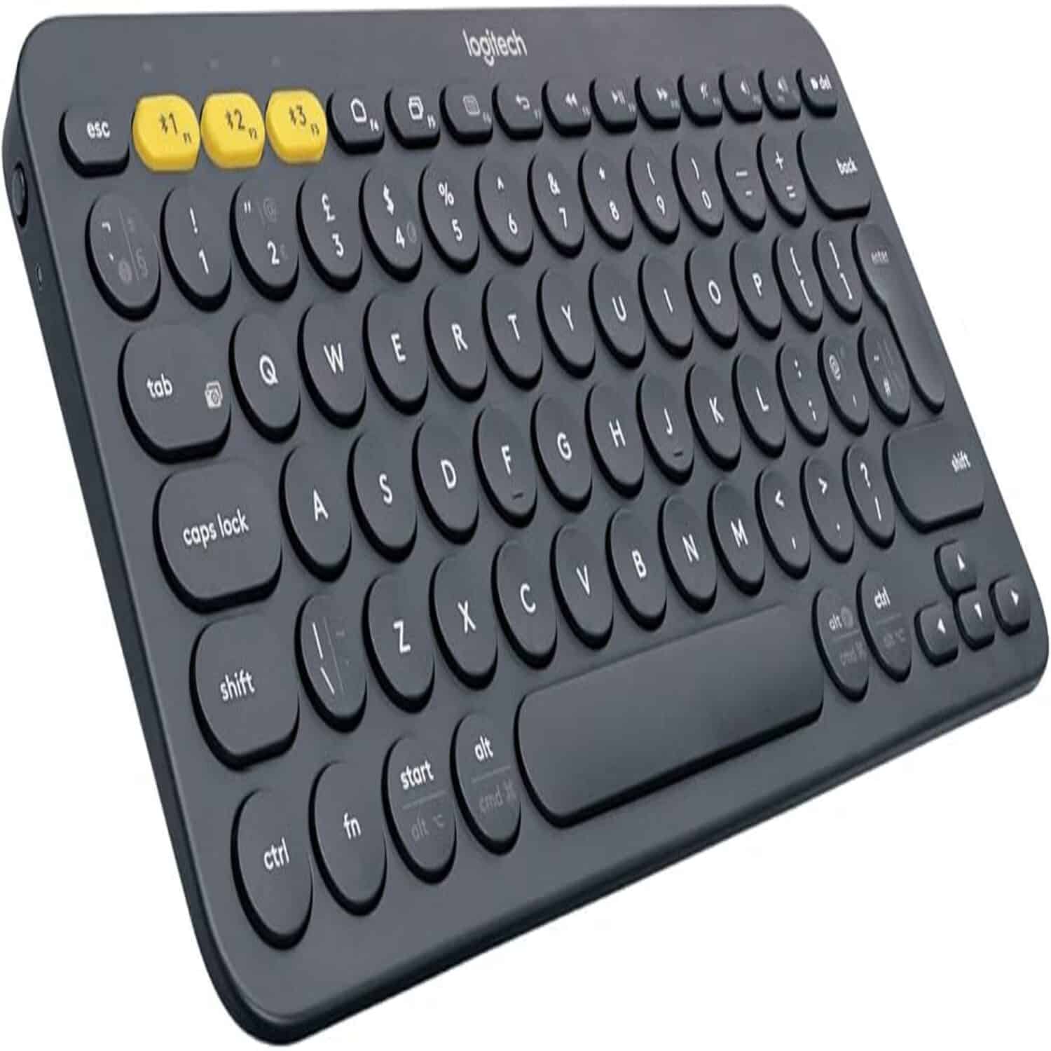 Teclado portátil Pebble 2 K380 Logitech Bluetooth grafito