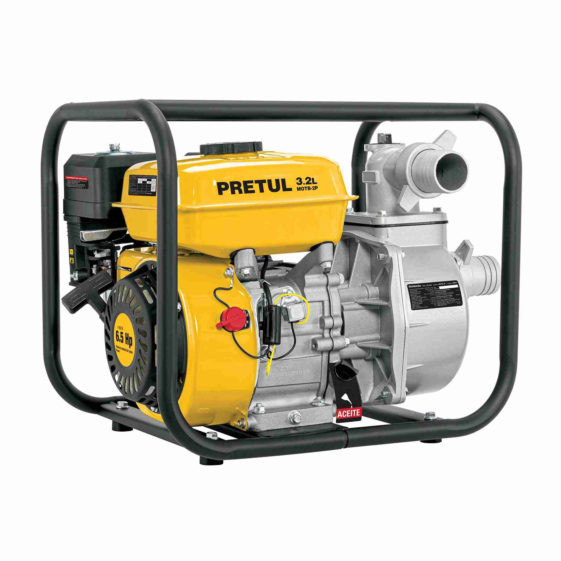 Motobomba autocebante 2" x 2" a gasolina 6-1/2 HP Pretul