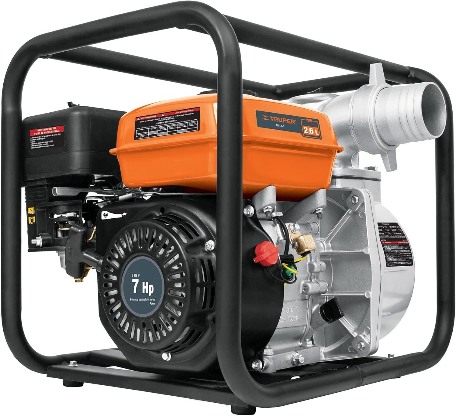 Motobomba autocebante 3" x 3" a gasolina 7 HP Truper