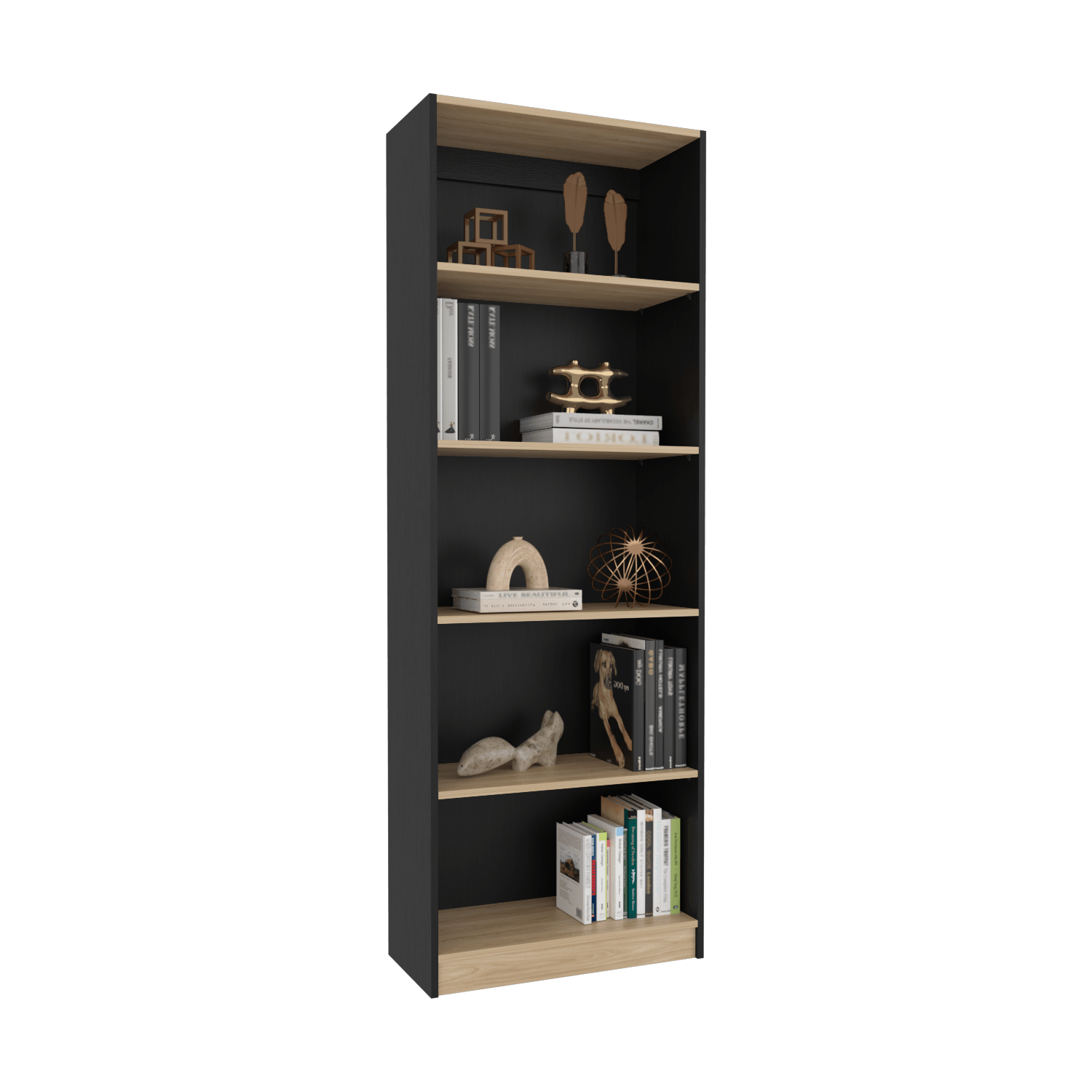 Estante Home E3 5 Espacios 180X628X29 RTA Wengue Fresno