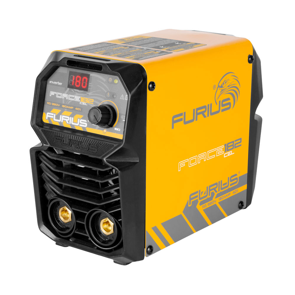 SOLDADOR INV. MINI 180amp CEL 110/220v FURIUS FW182