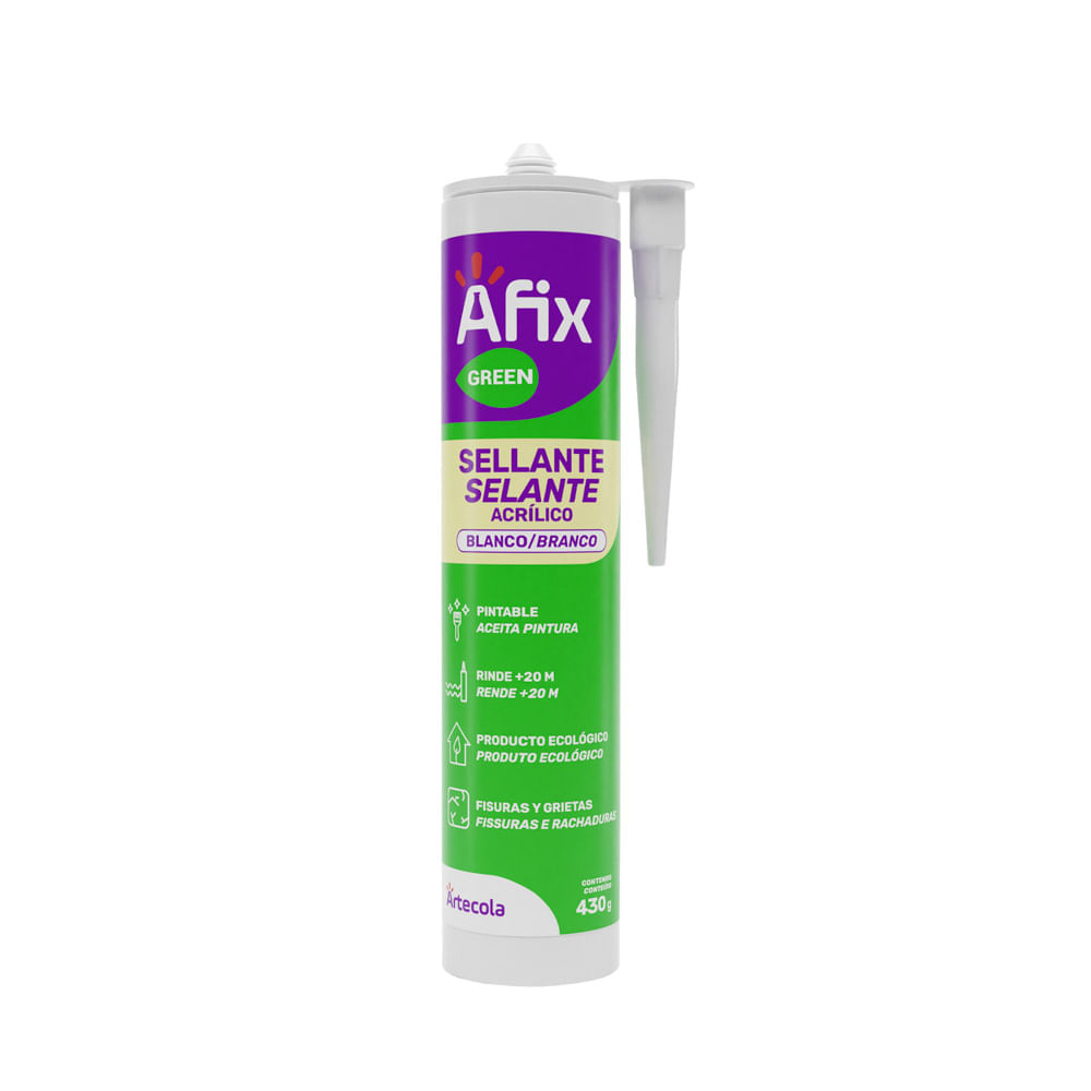 Sellador Acrílico Blanco Afix Green x 300 Ml