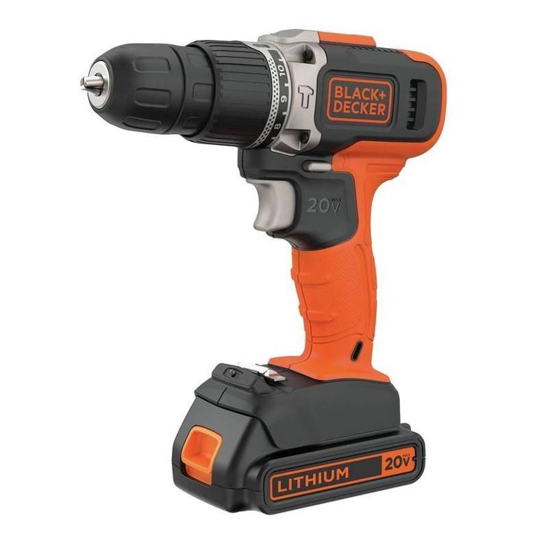 Taladro Atornillador Inalámbrico De 3/8" 20V - 2 Velocidades Ion Litio Black + Decker BCD704C1-B3