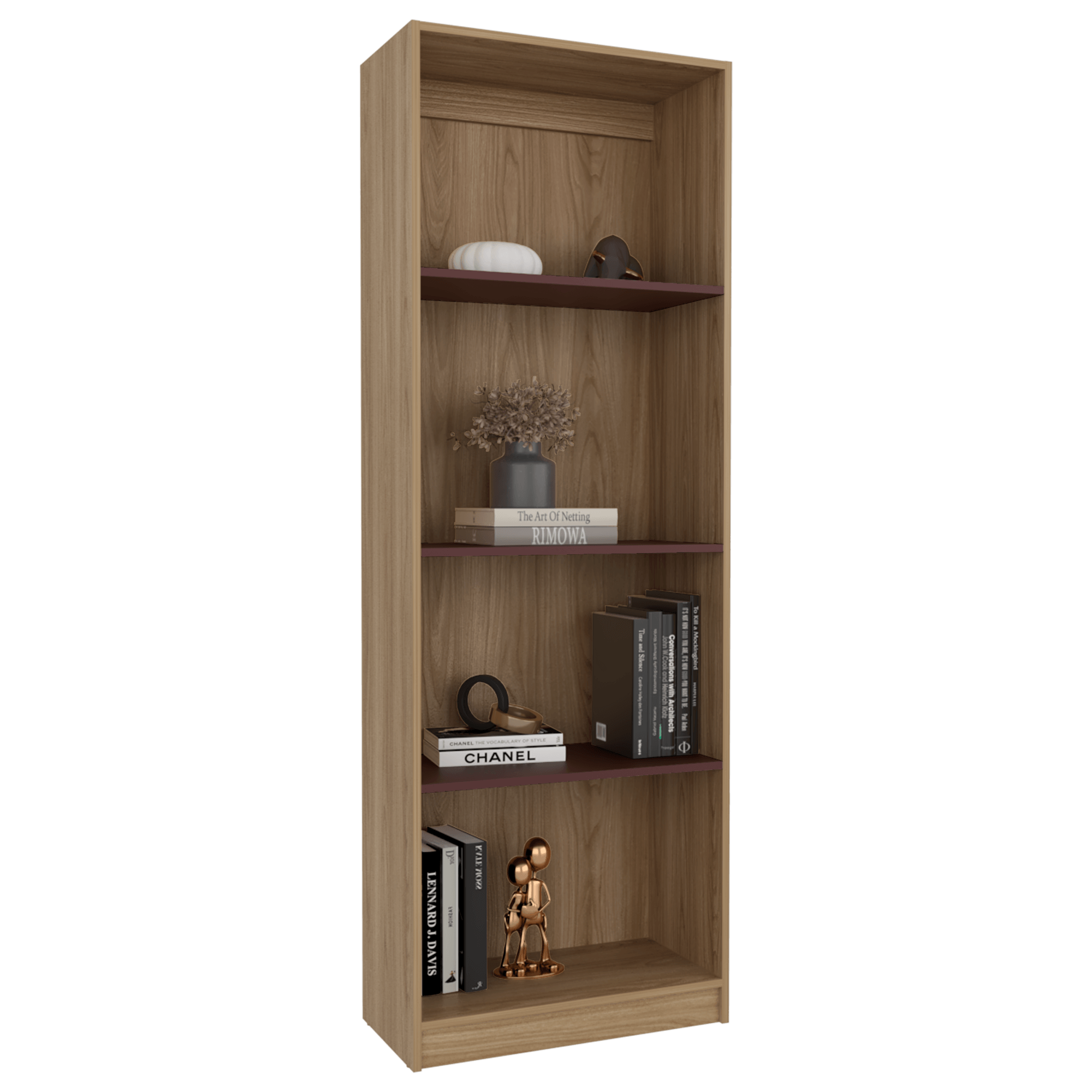 Estante Home 180X62X29 RTA Fresno Eu Burdeos