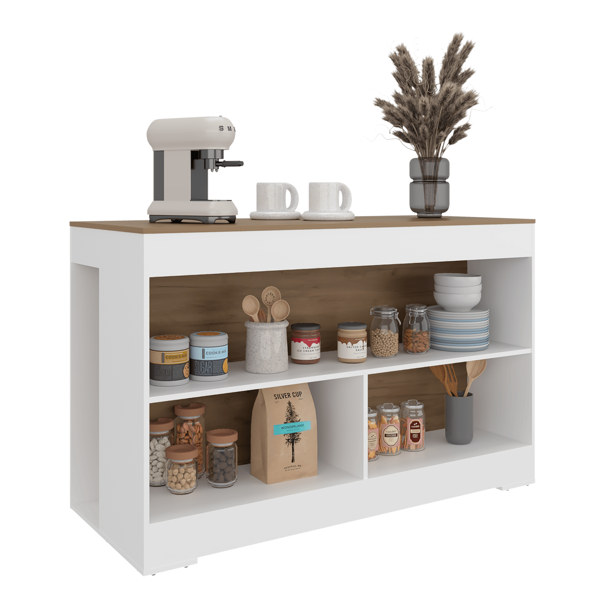 Barra de cocina Cuenca 88X138X60 RTA Blanco Fresno ZF