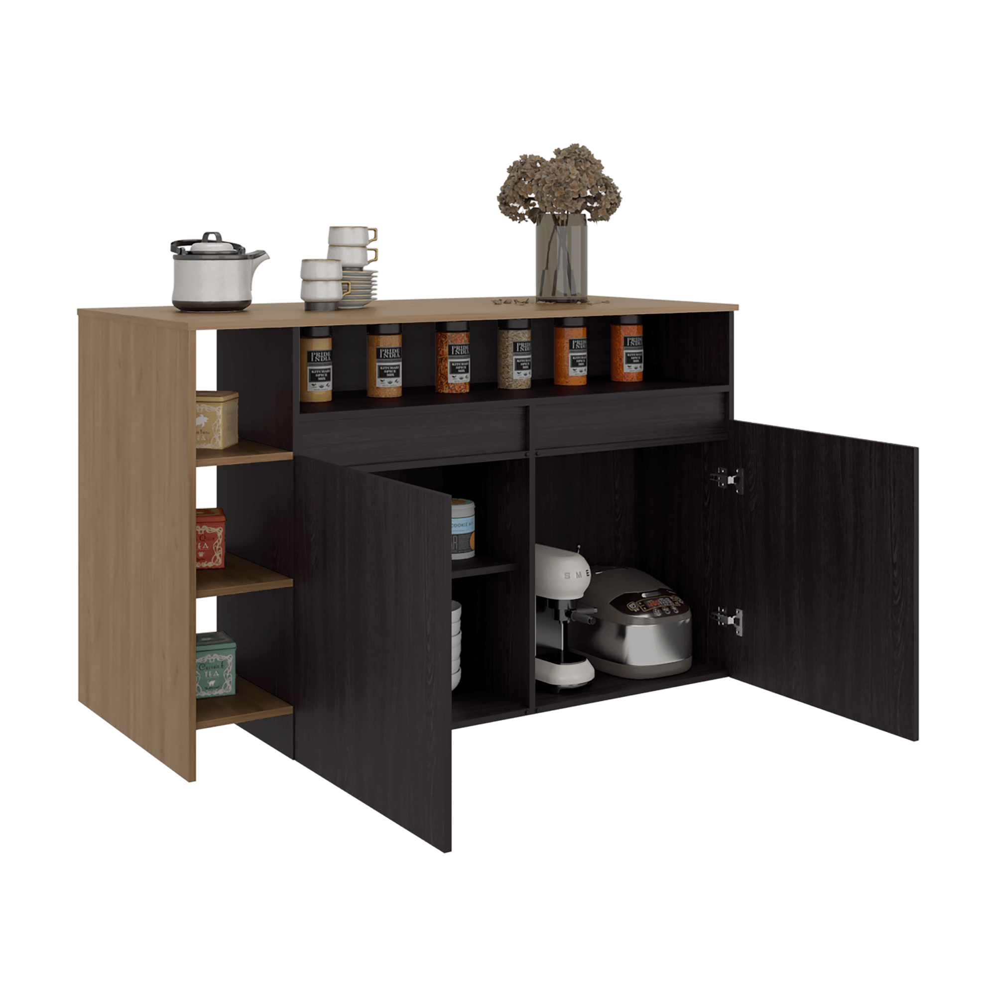Barra de cocina Bari 2 90X140X65 RTA Wengue Fresno ZF